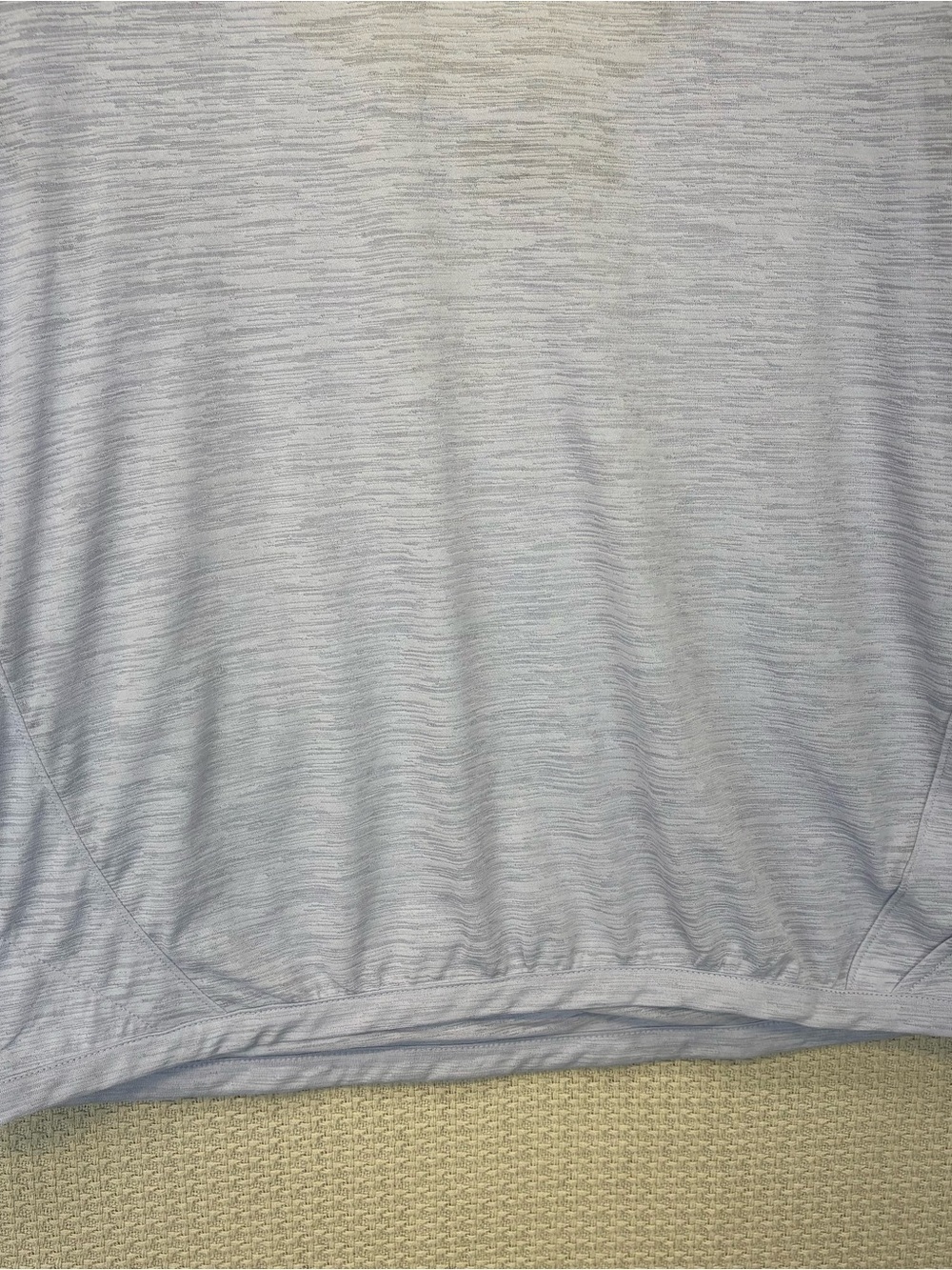 Athleta Blue Crossover Blouse Women's Medium Long Sheer Sleeves Lightweight Top - Picture 4 of 9